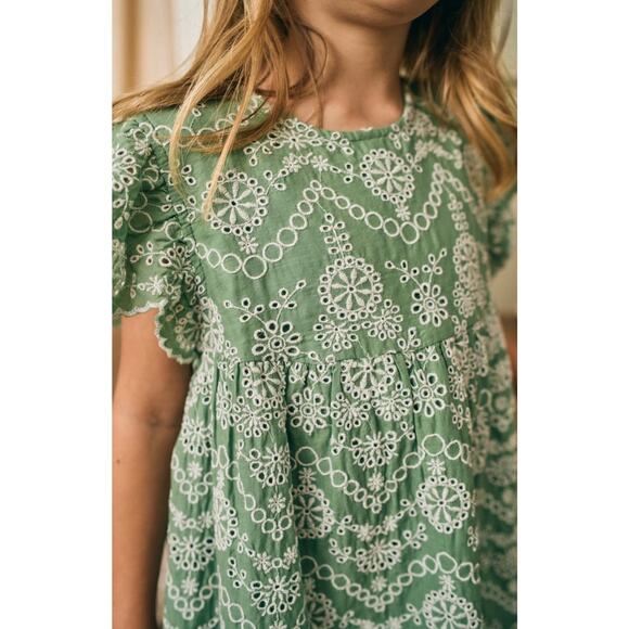 Baybala Georgia Dress In Mint Embroidery NWT 3T - Picture 1 of 9